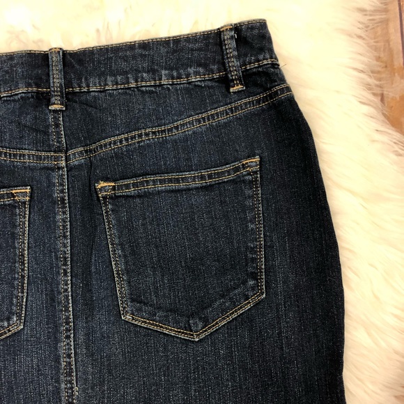 Sonoma | NWT Denim Jean Midi Skirt Dark Wash 2 - Picture 8 of 8
